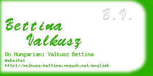 bettina valkusz business card